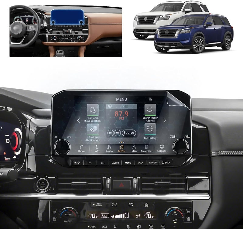 BSTW for 2024 Nissan Pathfinder Screen Protector for 2022 2023 2024 2025 Nissan Pathfinder SL Platinum for NissanConnect 9" Display Bubble Free Soft Nano Protective Film 2PCS - Image 1